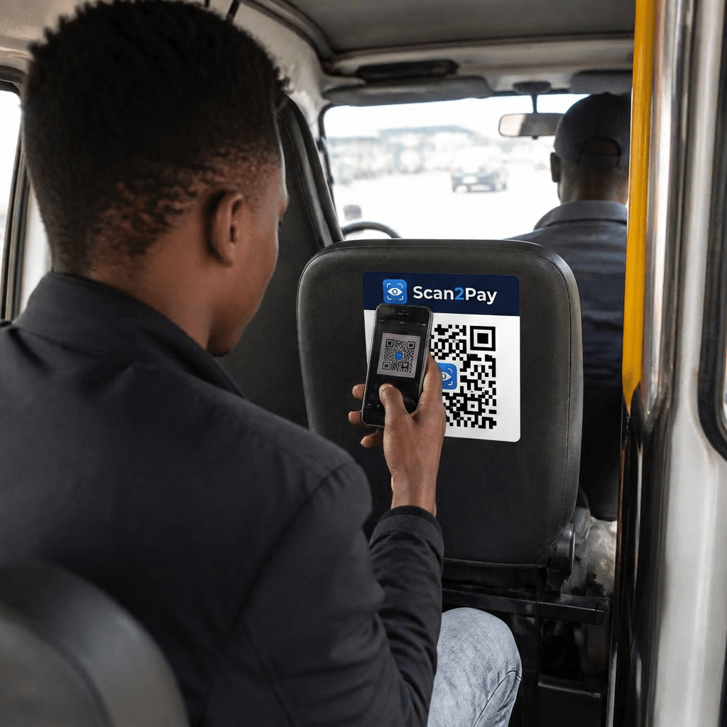 Taxi operators being paid by QR code scan