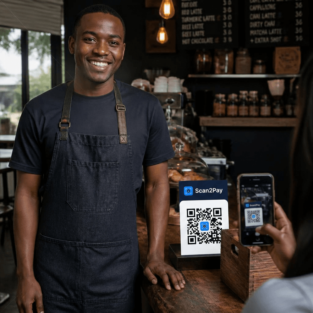 Waiters & baristas being paid by QR code scan